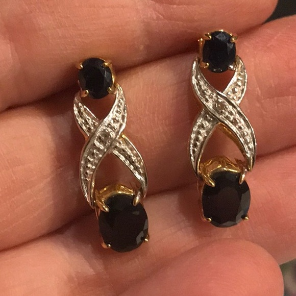 Beautiful Sapphire 3.0 CTW Designer Earrings - Picture 10 of 11